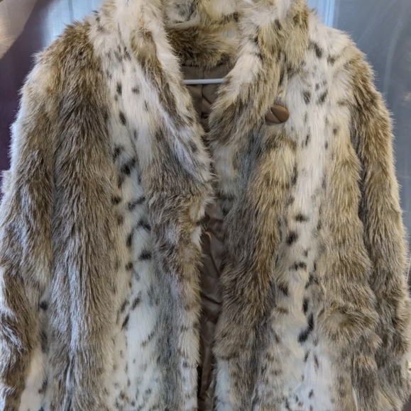 HILLMOOR NEW YORK Sz Large/XL WOMENS FAUX FUR Coat Vintage Jacket Formal Wedding - Picture 2 of 10